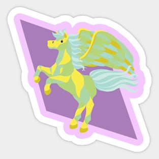 Pegasus on Purple Sticker